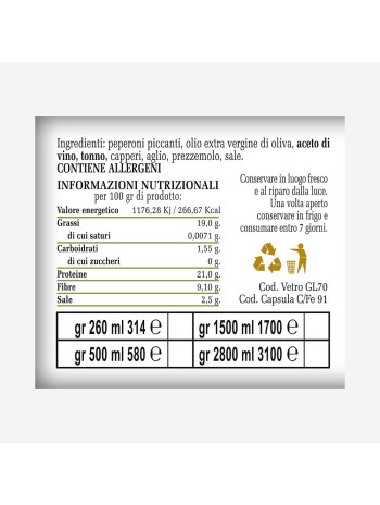 POPONI in Olio Extravergine di Oliva 500g