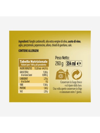 Funghi Cardoncelli in Olio Extravergine di Oliva  500g