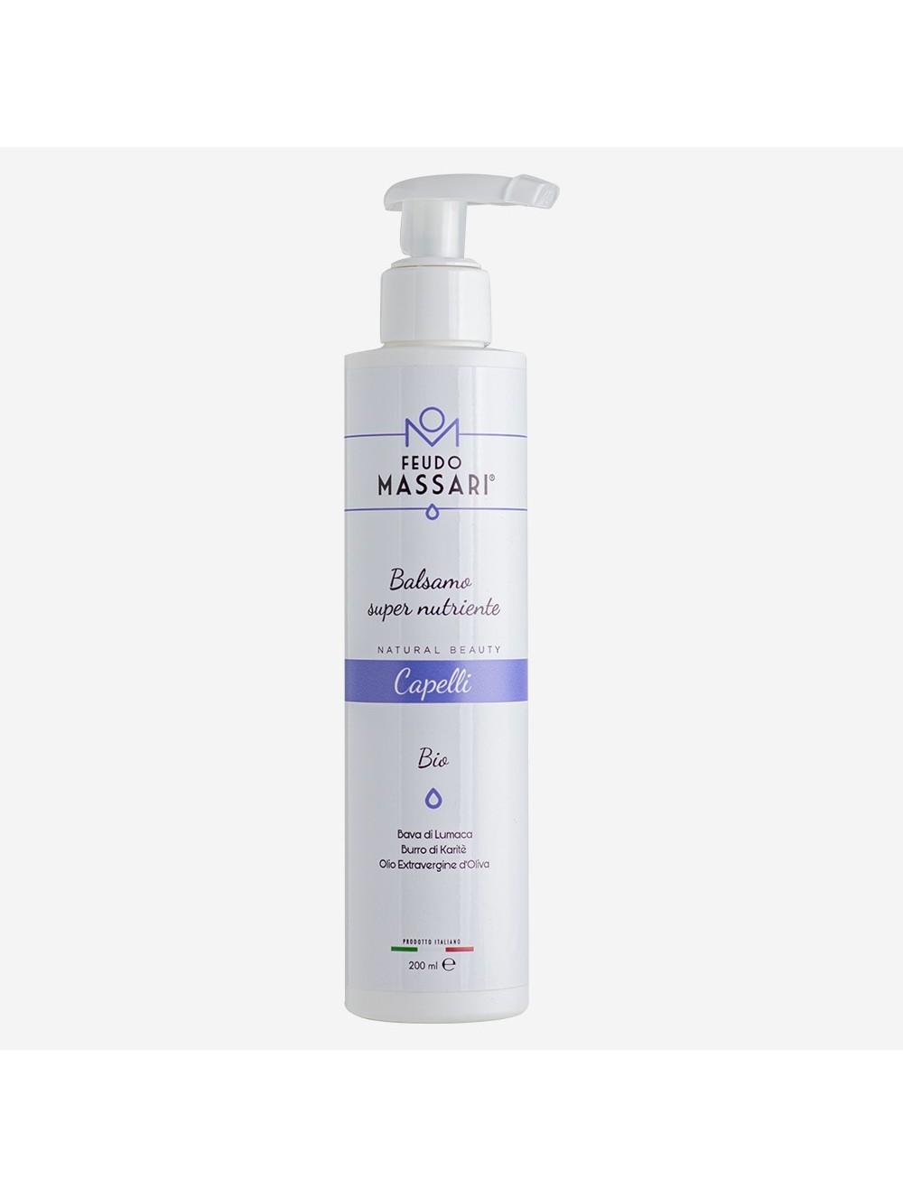 BALSAMO CAPELLI SUPER NUTRIENTE A BASE DI BAVA DI LUMACA, BURRO DI KARITÈ E OLIO EXTRAVERGINE DI OLIVA 200 ml
