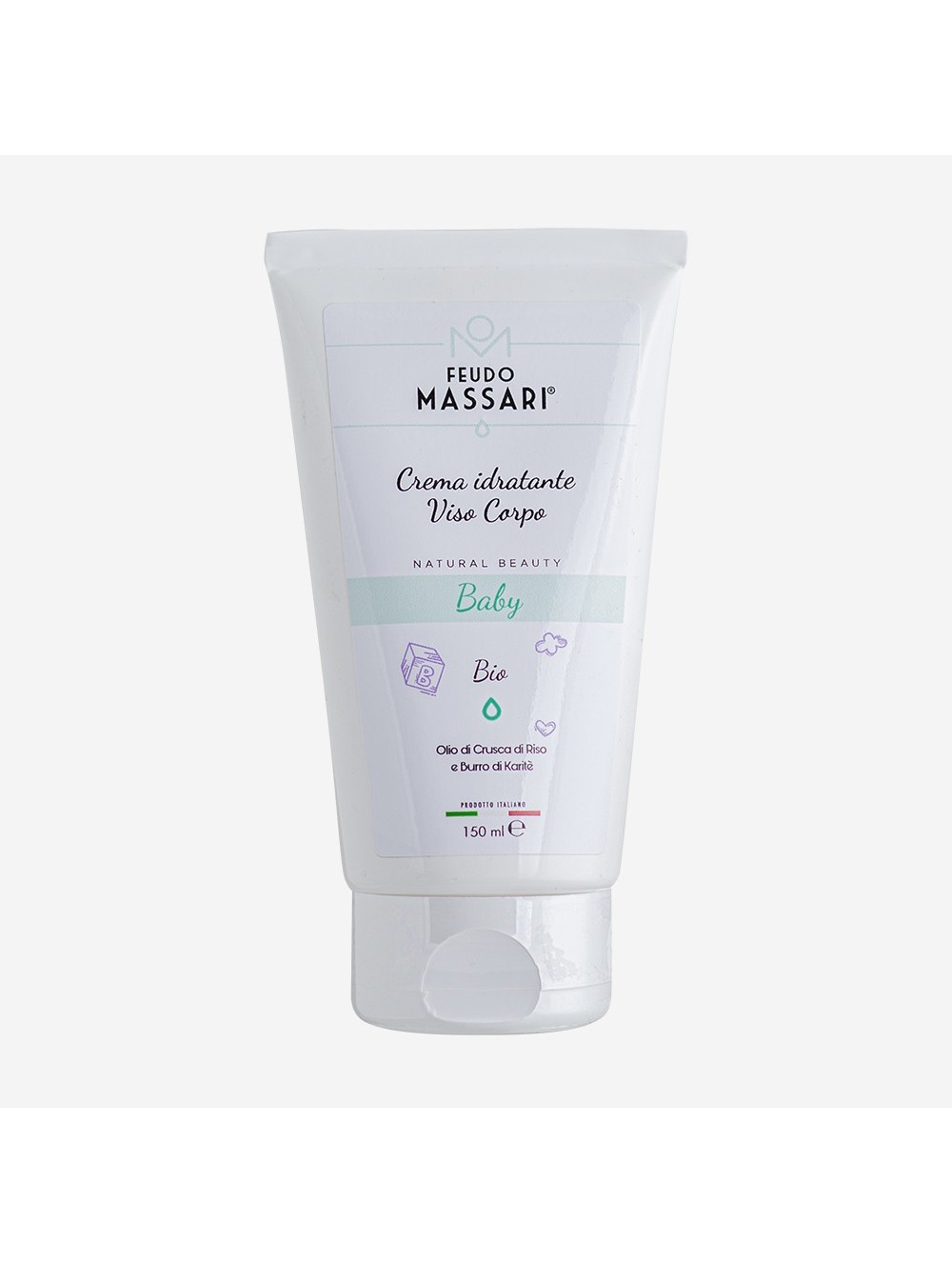 BABY CREMA IDRATANTE VISO CORPO A BASE DI OLIO DI CRUSCA DI RISO E BURRO DI KARITÈ 150ml