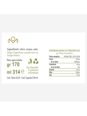 Olive Nere in Salamoia in Orcio 170g