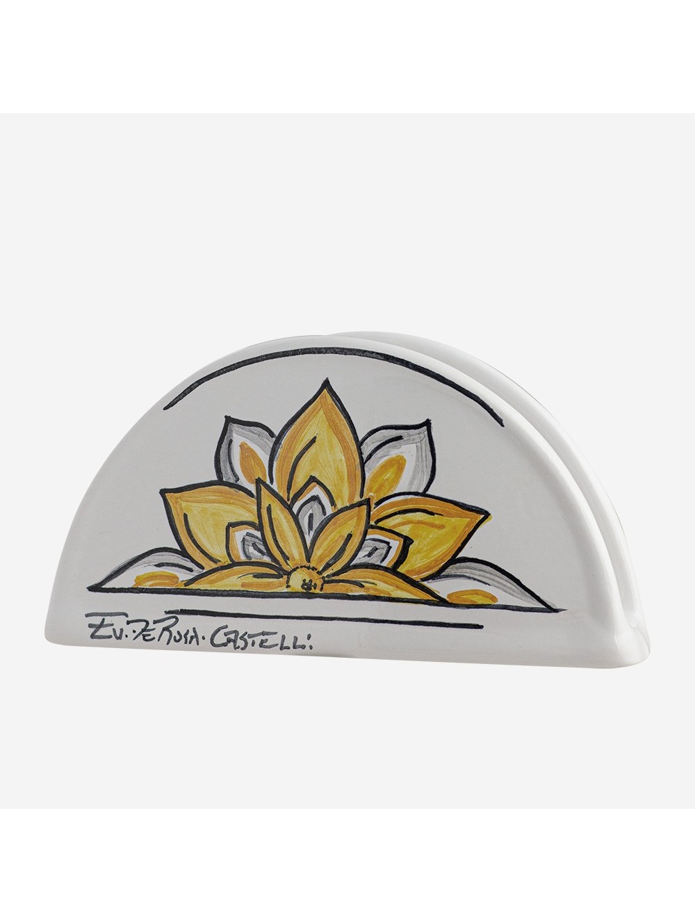 PORTATOVAGLIOLI IN CERAMICA DIPINTO A MANO